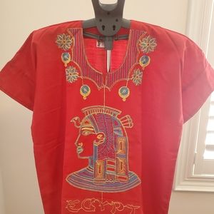 NWOT Egyptian Souvenir Embroidered Dress Size XL